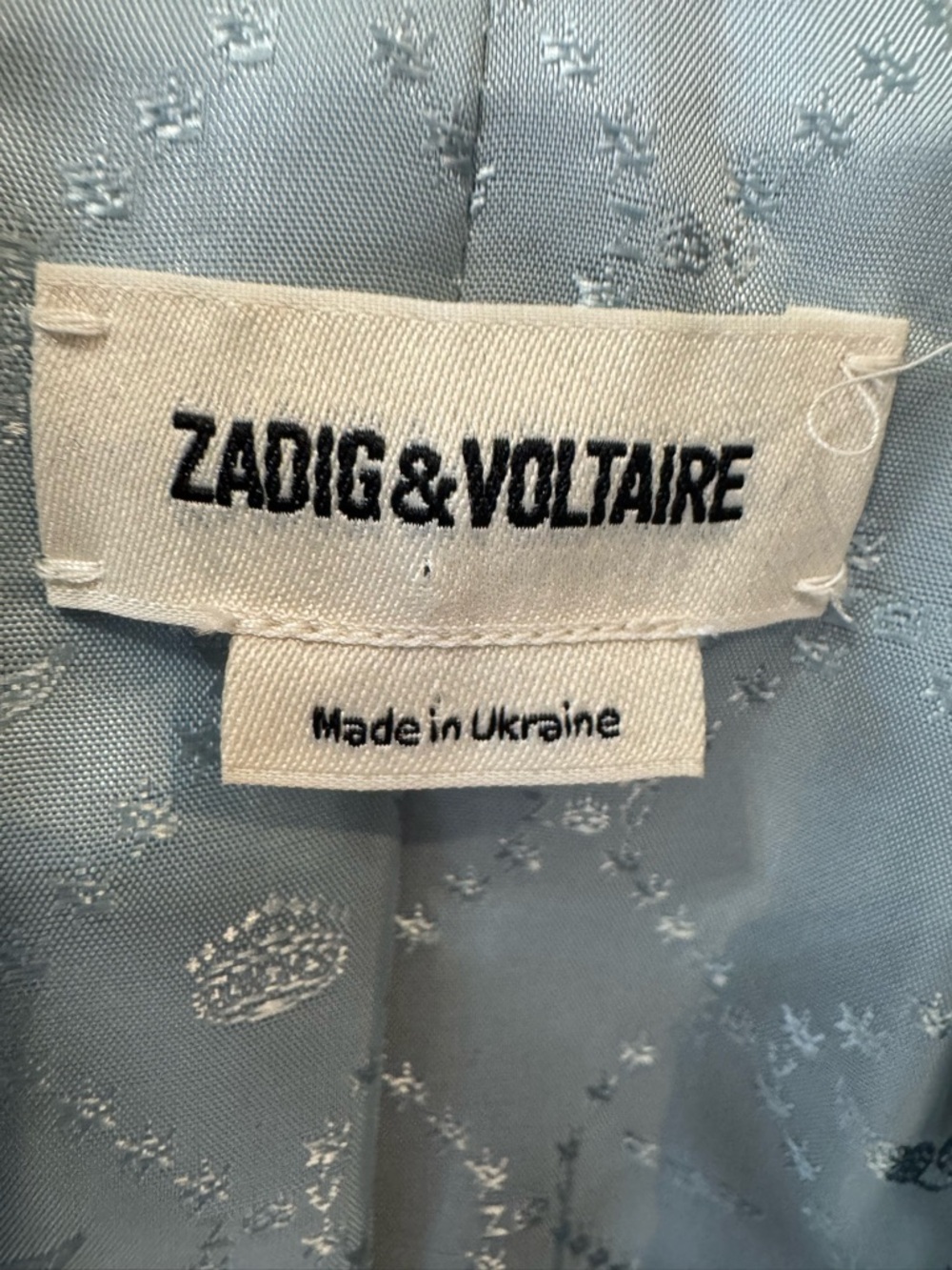Zadig & Voltaire Victor Tattoo-Print Blazer size 38 FR OR us 6 skull skeleton - Picture 4 of 12